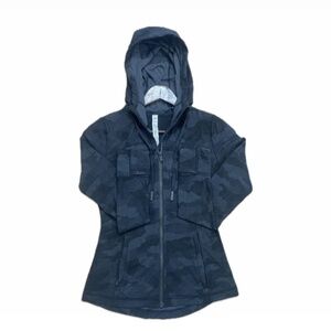 LULULEMON Scuba Full-Zip Hoodie Heritage 365 Camo Deep Coal Multi Women's Size 6